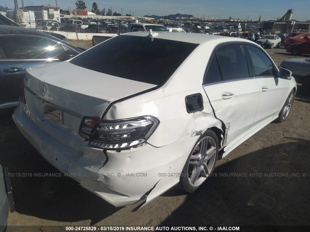 WDDHF5KB7EA934130 - 2014 MERCEDES-BENZ E 350 WHITE photo 4