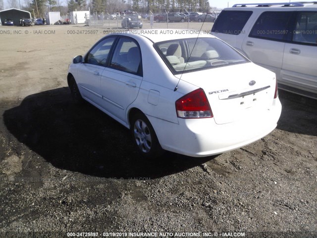 KNAFE221495625298 - 2009 KIA SPECTRA EX/LX/SX WHITE photo 3