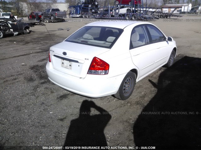 KNAFE221495625298 - 2009 KIA SPECTRA EX/LX/SX WHITE photo 4