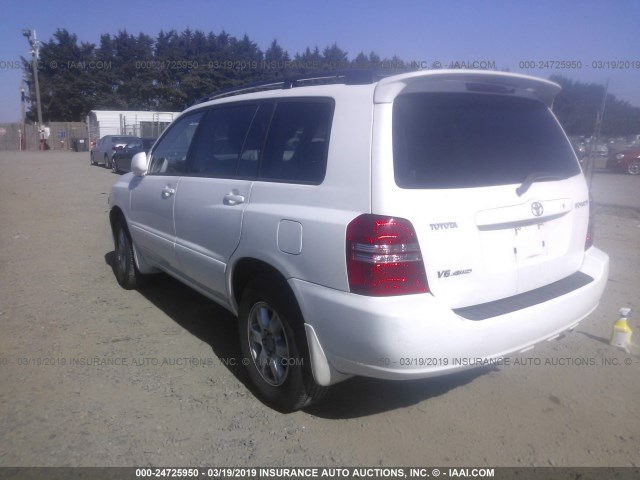 JTEHF21A730121838 - 2003 TOYOTA HIGHLANDER LIMITED WHITE photo 3