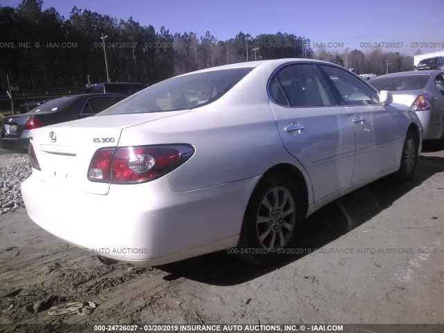 JTHBF30G836009440 - 2003 LEXUS ES 300 WHITE photo 4