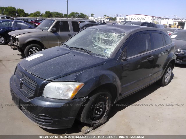 1B3HB28B37D540140 - 2007 DODGE CALIBER BLUE photo 2