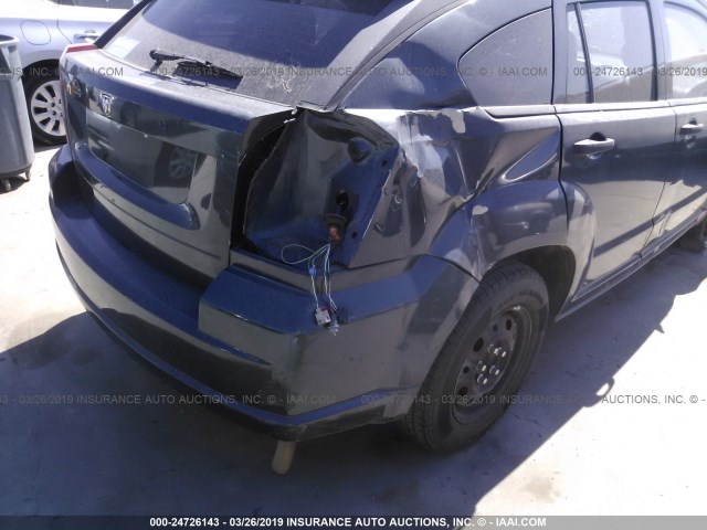 1B3HB28B37D540140 - 2007 DODGE CALIBER BLUE photo 6