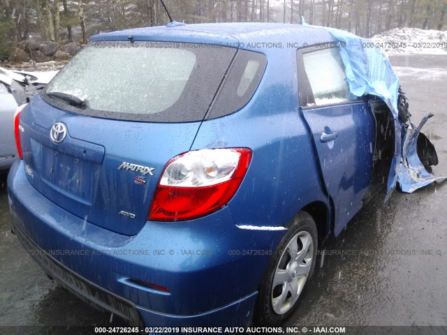 2T1LE40E09C009947 - 2009 TOYOTA COROLLA MATRIX S BLUE photo 4