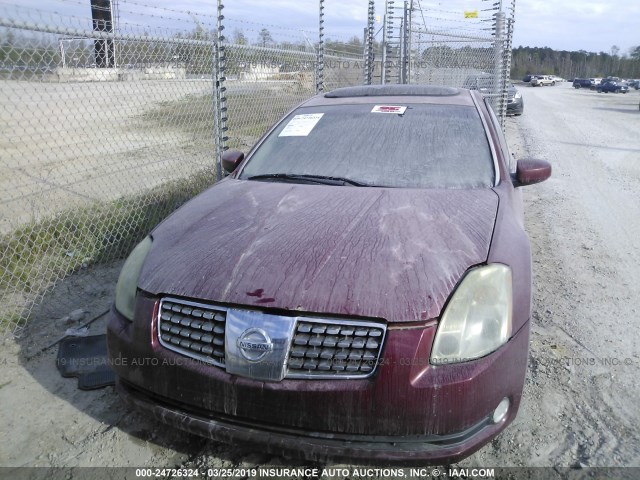 1N4BA41E14C894348 - 2004 NISSAN MAXIMA SE/SL MAROON photo 6