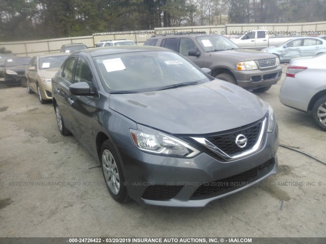 3N1AB7AP0KY262521 - 2019 NISSAN SENTRA GRAY photo 1