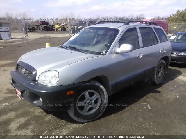 KM8SC73E34U828795 - 2004 HYUNDAI SANTA FE GLS/LX SILVER photo 2