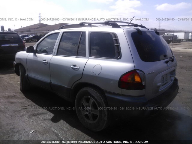 KM8SC73E34U828795 - 2004 HYUNDAI SANTA FE GLS/LX SILVER photo 3