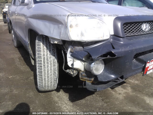 KM8SC73E34U828795 - 2004 HYUNDAI SANTA FE GLS/LX SILVER photo 6