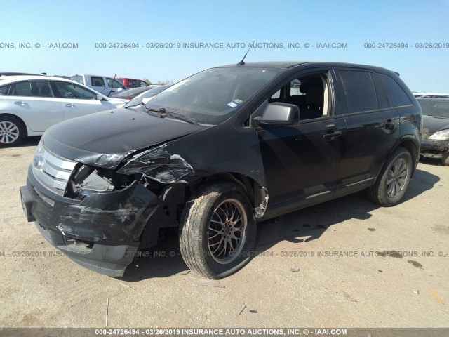 2FMDK48C07BA57904 - 2007 FORD EDGE SEL BLACK photo 2