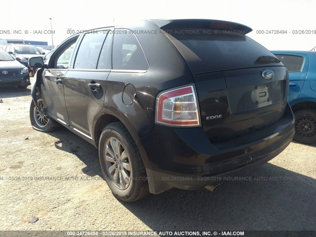 2FMDK48C07BA57904 - 2007 FORD EDGE SEL BLACK photo 3