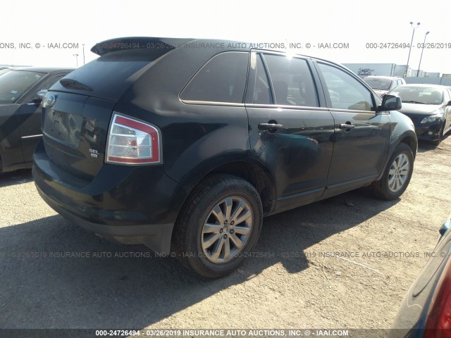 2FMDK48C07BA57904 - 2007 FORD EDGE SEL BLACK photo 4