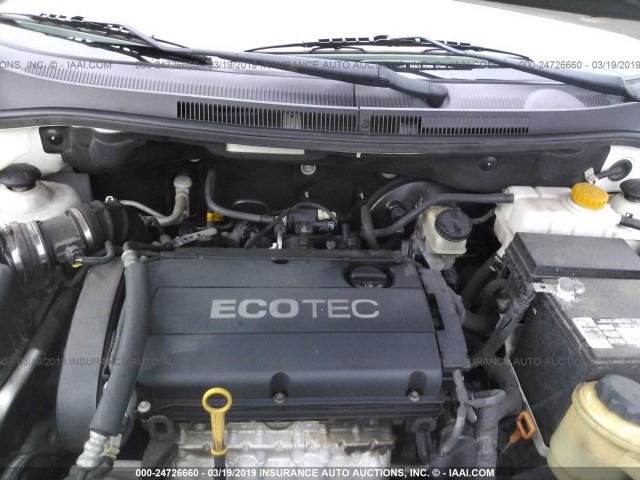 KL1TD6DE7AB098998 - 2010 CHEVROLET AVEO LS/LT WHITE photo 10