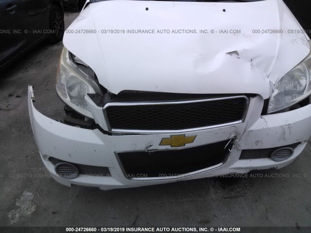 KL1TD6DE7AB098998 - 2010 CHEVROLET AVEO LS/LT WHITE photo 6
