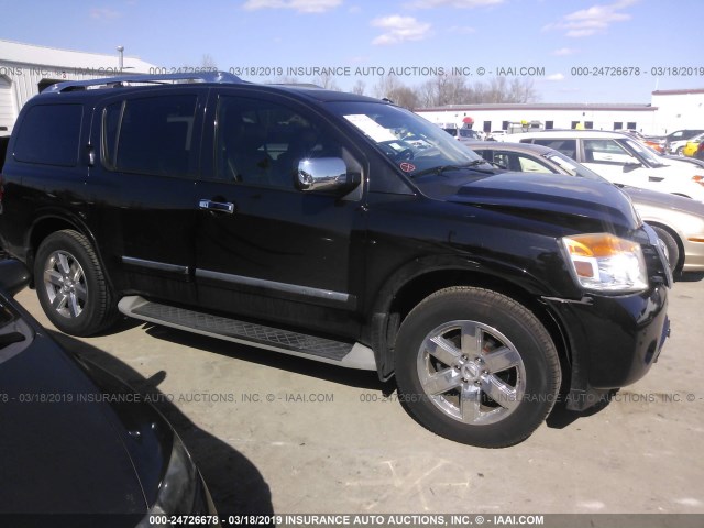 5N1BA0NE1AN611746 - 2010 NISSAN ARMADA PLATINUM BLACK photo 1