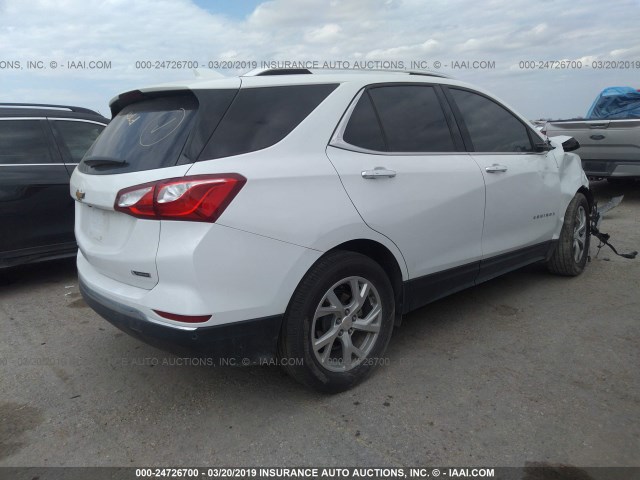 3GNAXMEV9JS607947 - 2018 CHEVROLET EQUINOX PREMIER WHITE photo 4