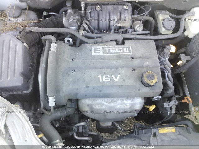 KL1TD56648B004683 - 2008 CHEVROLET AVEO LS SILVER photo 10