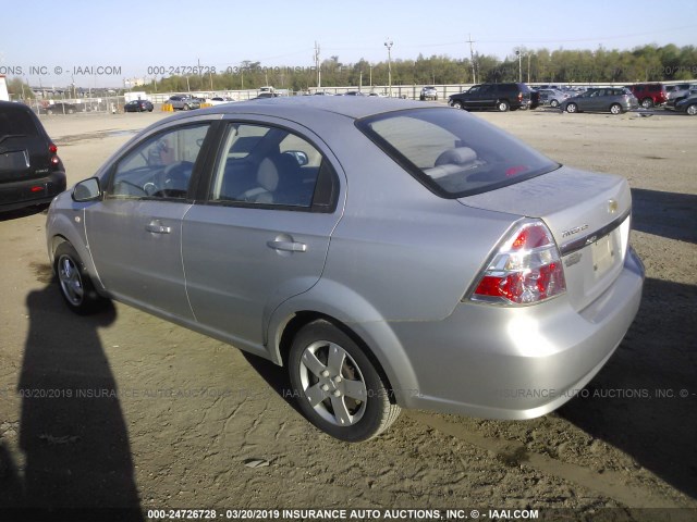KL1TD56648B004683 - 2008 CHEVROLET AVEO LS SILVER photo 3