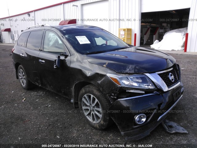 5N1AR2MM4FC626124 - 2015 NISSAN PATHFINDER S/SV/SL/PLATINUM BROWN photo 1