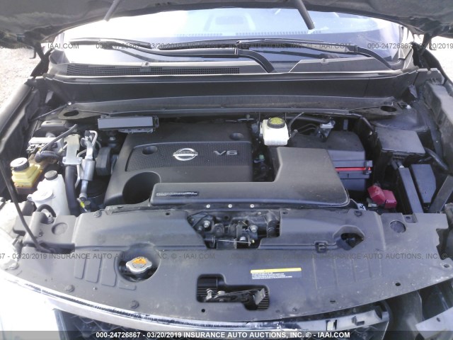 5N1AR2MM4FC626124 - 2015 NISSAN PATHFINDER S/SV/SL/PLATINUM BROWN photo 10