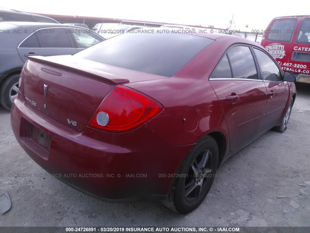 1G2ZG58N074157227 - 2007 PONTIAC G6 SE RED photo 4