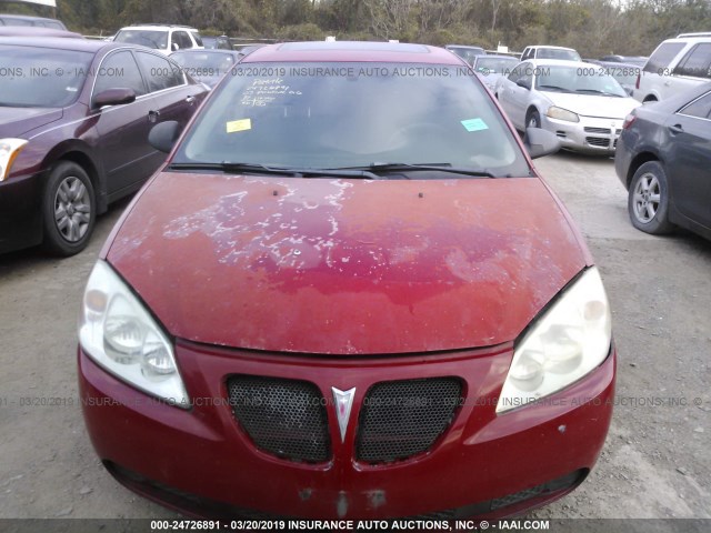 1G2ZG58N074157227 - 2007 PONTIAC G6 SE RED photo 6