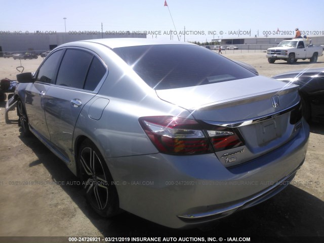 1HGCR2F14HA078979 - 2017 HONDA ACCORD SPORT SPECIAL EDITION SILVER photo 3