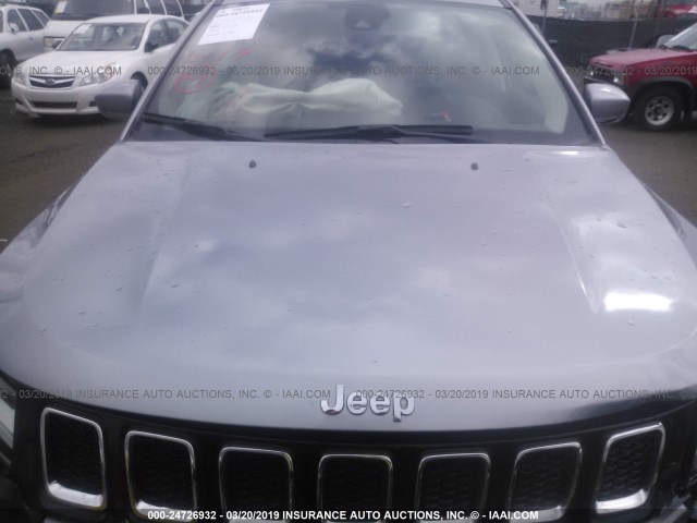 3C4NJDCB8JT442441 - 2018 JEEP COMPASS LIMITED GRAY photo 10