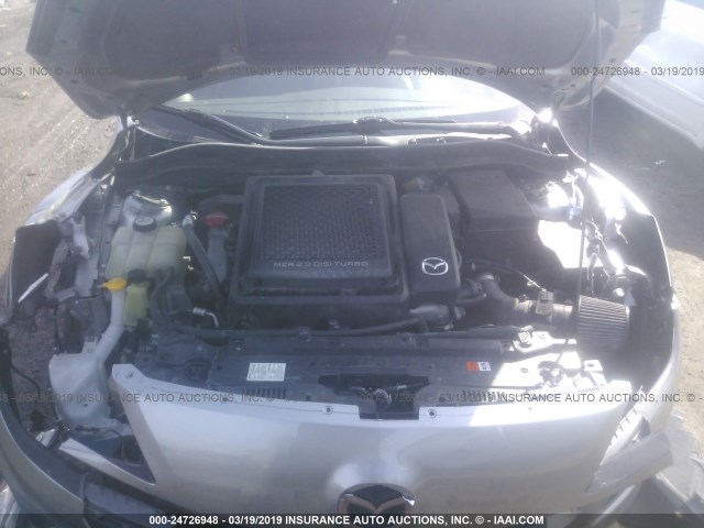 JM1BL1L3XD1770265 - 2013 MAZDA SPEED 3 SILVER photo 10