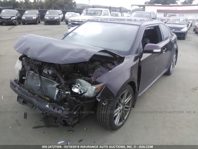 JTKJF5C71B3019725 - 2011 TOYOTA SCION TC BURGUNDY photo 2