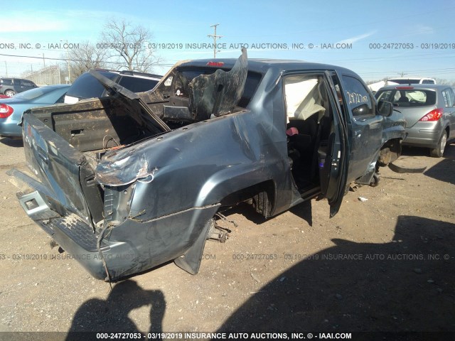 2HJYK16367H503974 - 2007 HONDA RIDGELINE RTX TEAL photo 4