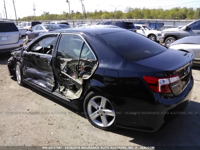 4T1BF1FK7CU181306 - 2012 TOYOTA CAMRY SE/LE/XLE BLACK photo 3