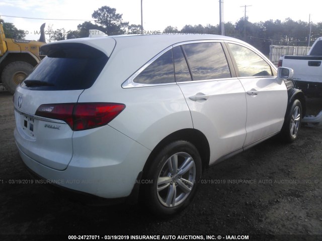 5J8TB3H33EL006289 - 2014 ACURA RDX WHITE photo 4