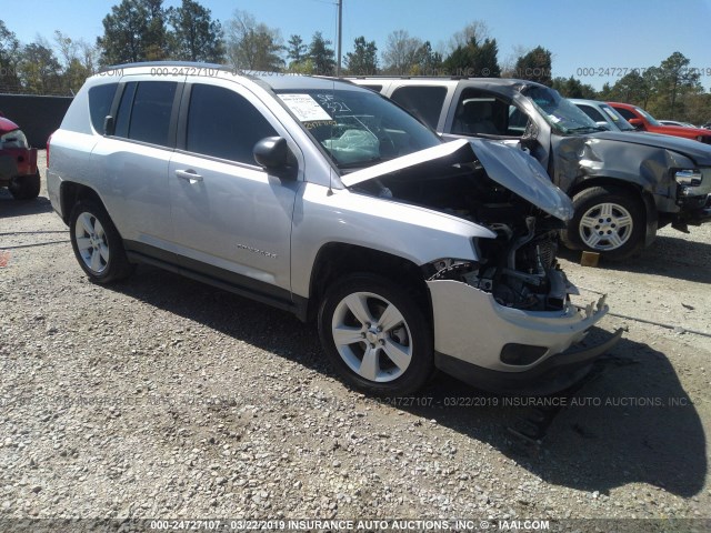 1C4NJCBA3CD606206 - 2012 JEEP COMPASS SPORT SILVER photo 1