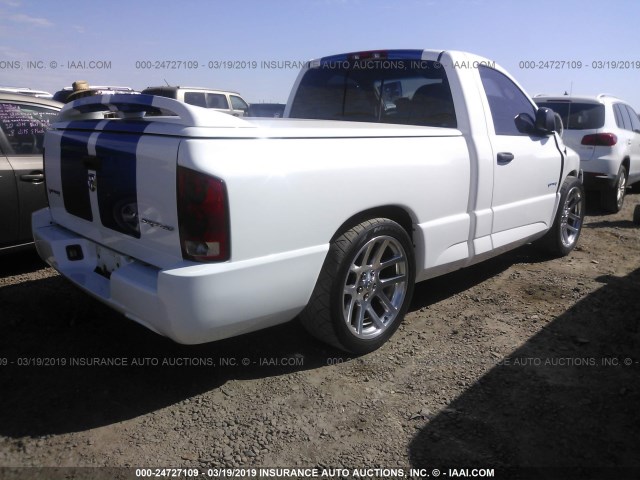 3D7HA16H75G858951 - 2005 DODGE RAM SRT10 WHITE photo 4