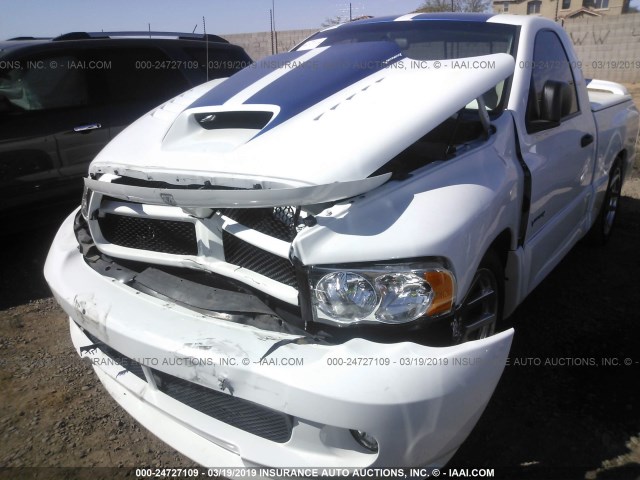 3D7HA16H75G858951 - 2005 DODGE RAM SRT10 WHITE photo 6