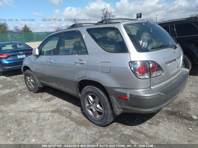 JTJHF10U020285311 - 2002 LEXUS RX 300 SILVER photo 3