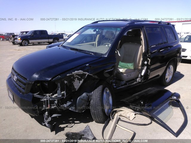 JTEEP21A860159647 - 2006 TOYOTA HIGHLANDER LIMITED BLACK photo 2