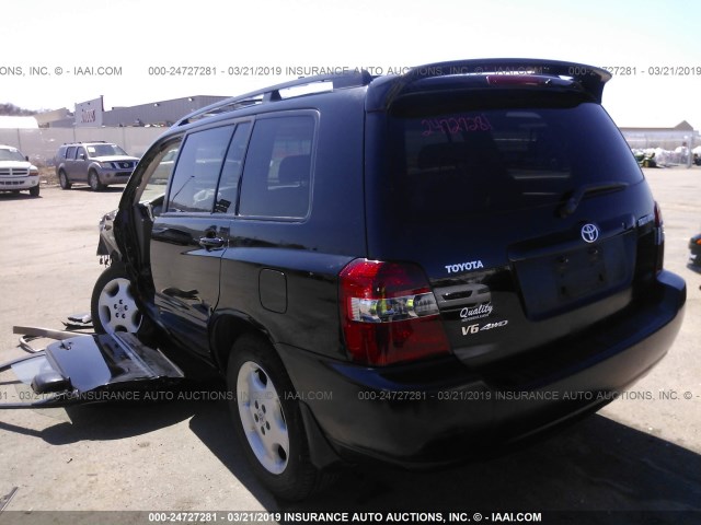 JTEEP21A860159647 - 2006 TOYOTA HIGHLANDER LIMITED BLACK photo 3