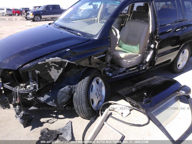 JTEEP21A860159647 - 2006 TOYOTA HIGHLANDER LIMITED BLACK photo 6