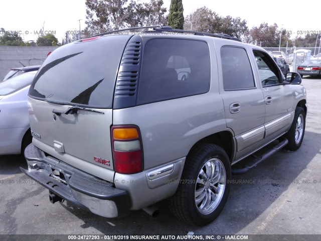 1GKEC13T81J301897 - 2001 GMC YUKON Dark Brown photo 4