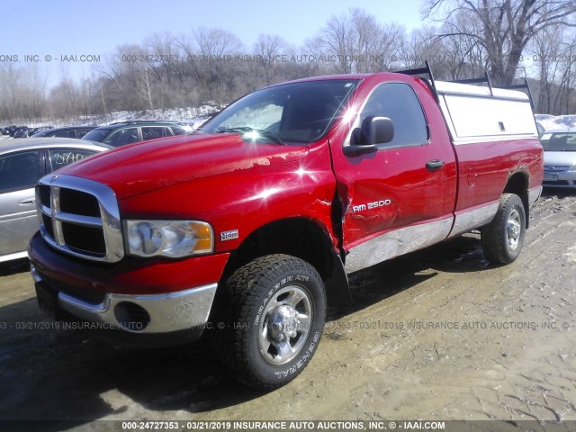 3D7KU26D33G728601 - 2003 DODGE RAM 2500 ST RED photo 2