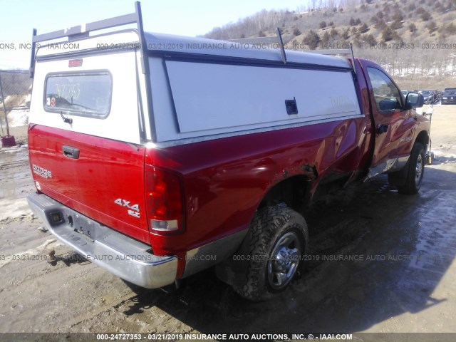 3D7KU26D33G728601 - 2003 DODGE RAM 2500 ST RED photo 4