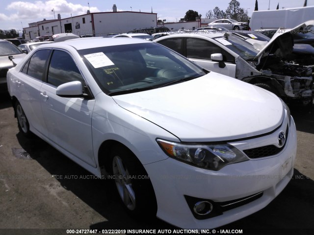 4T1BF1FK2CU148701 - 2012 TOYOTA CAMRY SE/LE/XLE WHITE photo 1