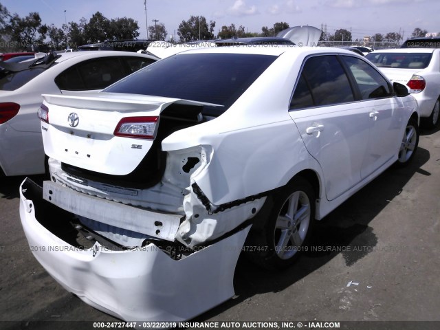 4T1BF1FK2CU148701 - 2012 TOYOTA CAMRY SE/LE/XLE WHITE photo 4