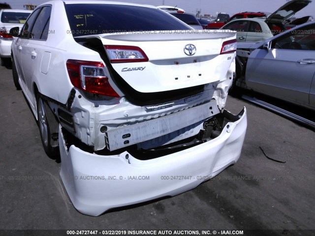 4T1BF1FK2CU148701 - 2012 TOYOTA CAMRY SE/LE/XLE WHITE photo 6