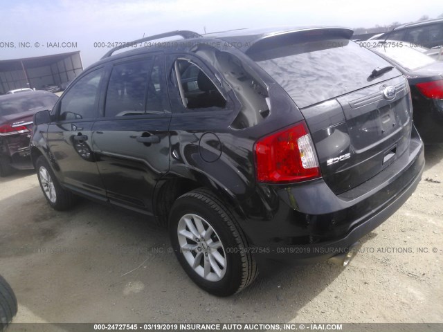 2FMDK3GC2DBE25068 - 2013 FORD EDGE SE BLACK photo 3