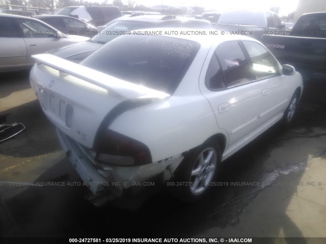 3N1BB51DX1L111258 - 2001 NISSAN SENTRA SE WHITE photo 4