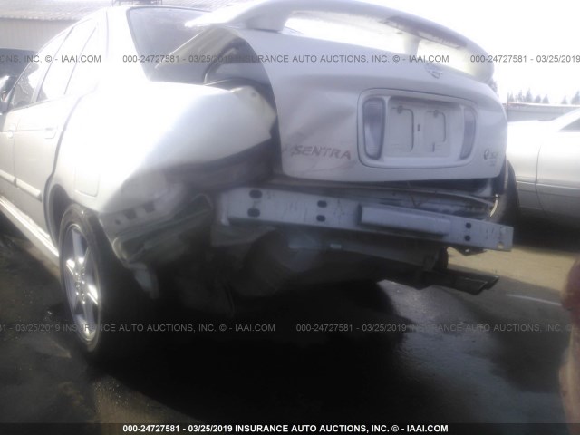 3N1BB51DX1L111258 - 2001 NISSAN SENTRA SE WHITE photo 6