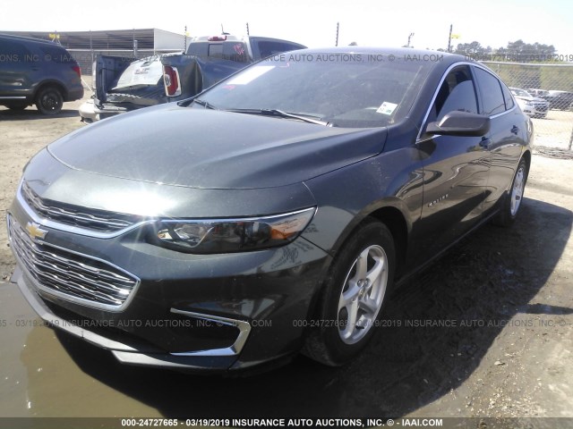 1G1ZB5ST0HF137995 - 2017 CHEVROLET MALIBU LS GRAY photo 2